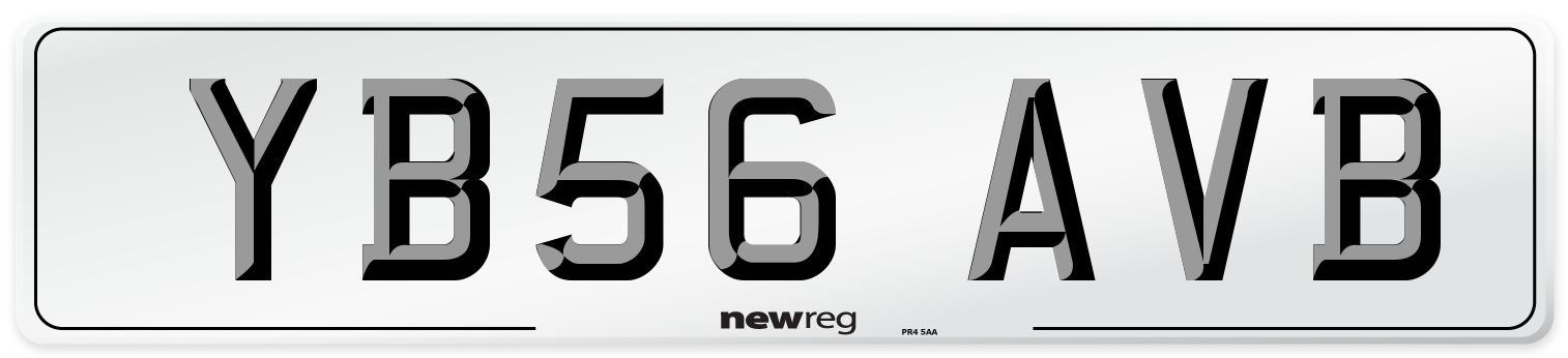 YB56 AVB Number Plate from New Reg